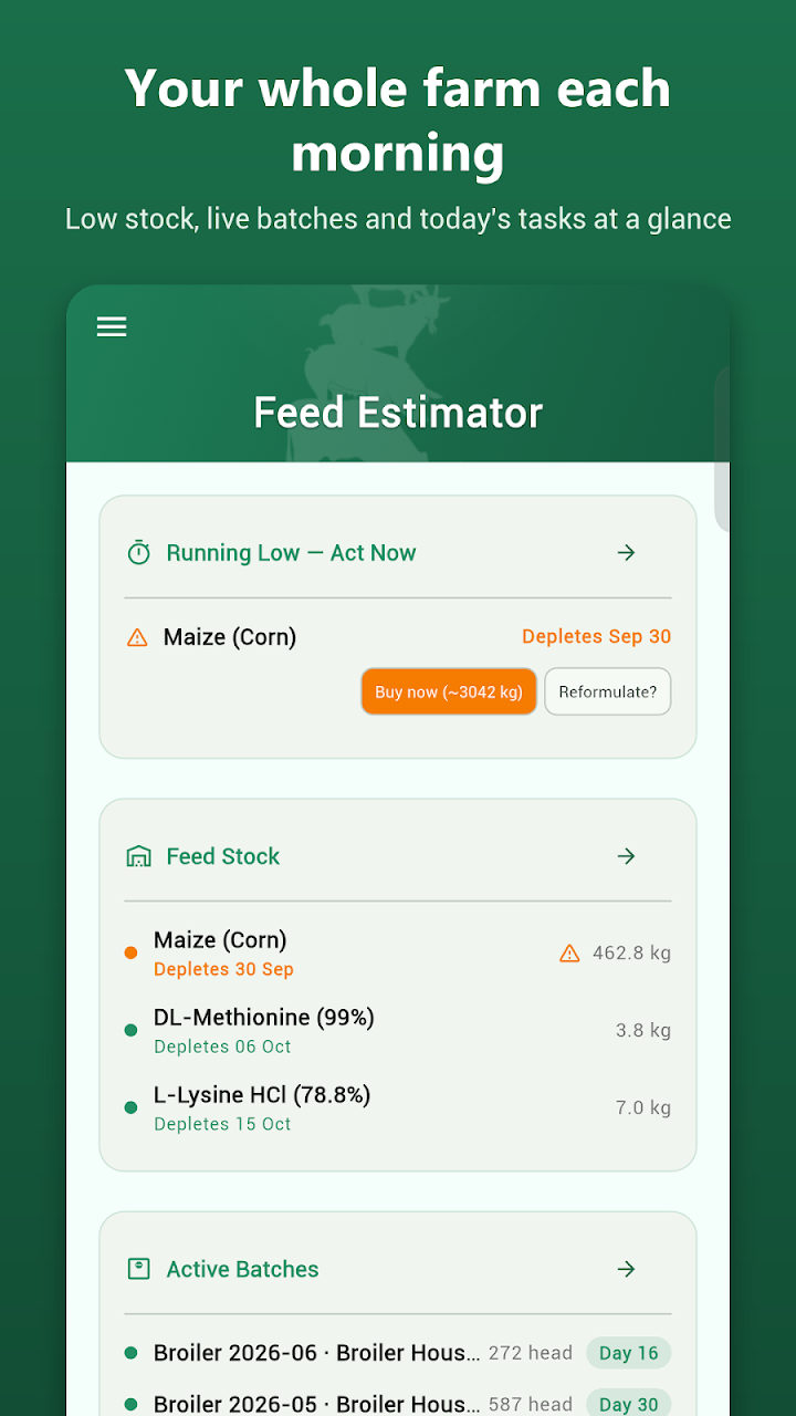 Feed Estimator: Farm Manager screenshot