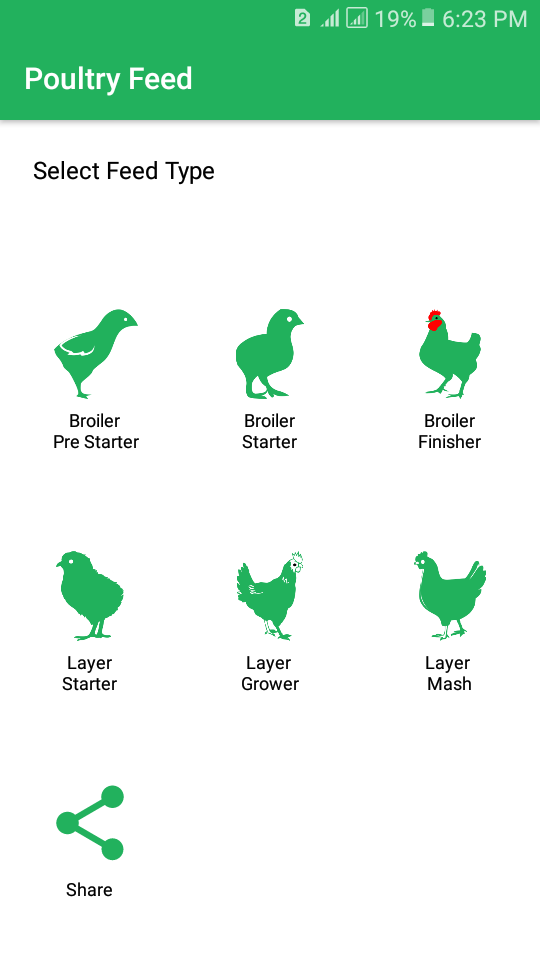 Poultry Feed App - Low Cost Fe screenshot