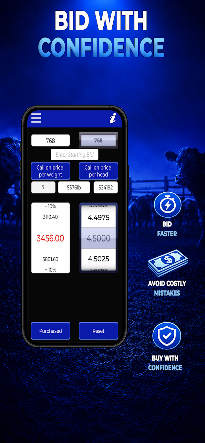 Livestock Auction Calculator screenshot