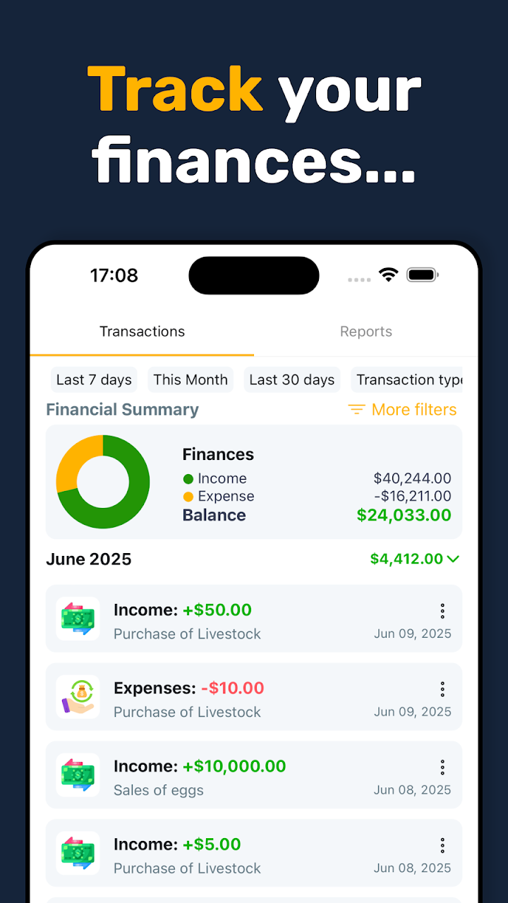 Livestock Manager Farm Tracker screenshot