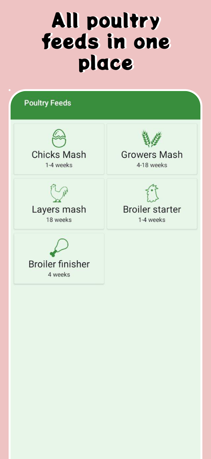 Livestock Feed Formulation App screenshot
