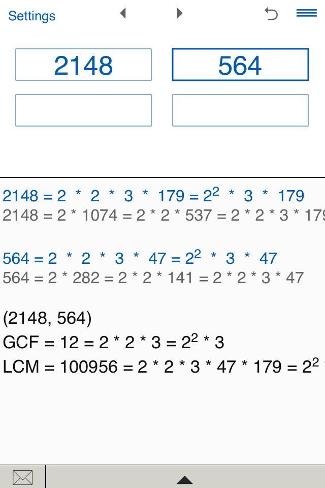 Prime Factor Calculator screenshot