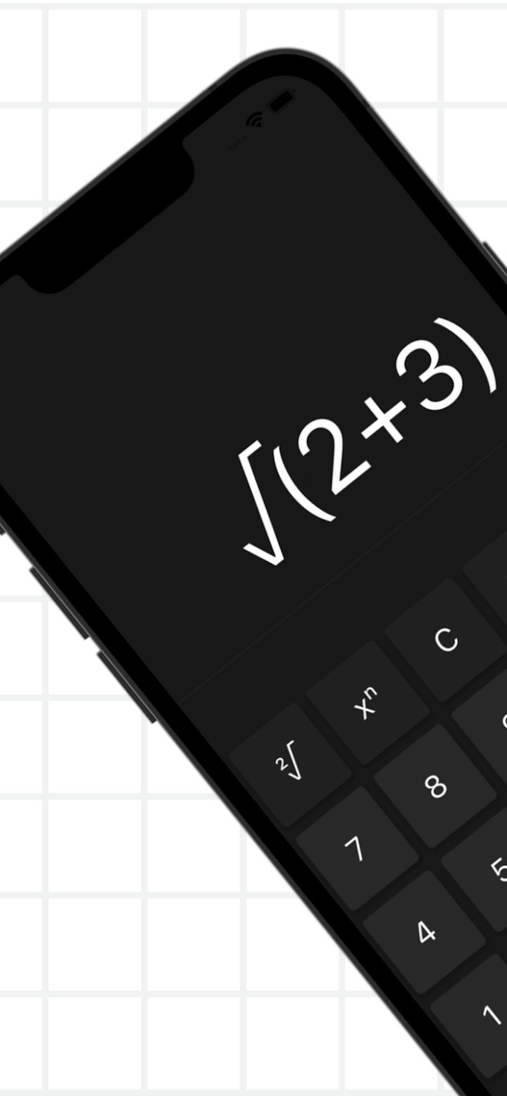 Simple square root calculator screenshot
