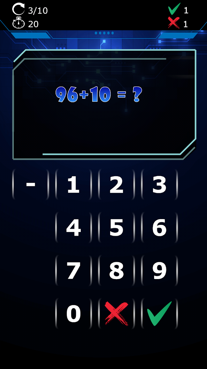 Mental arithmetic for adults screenshot