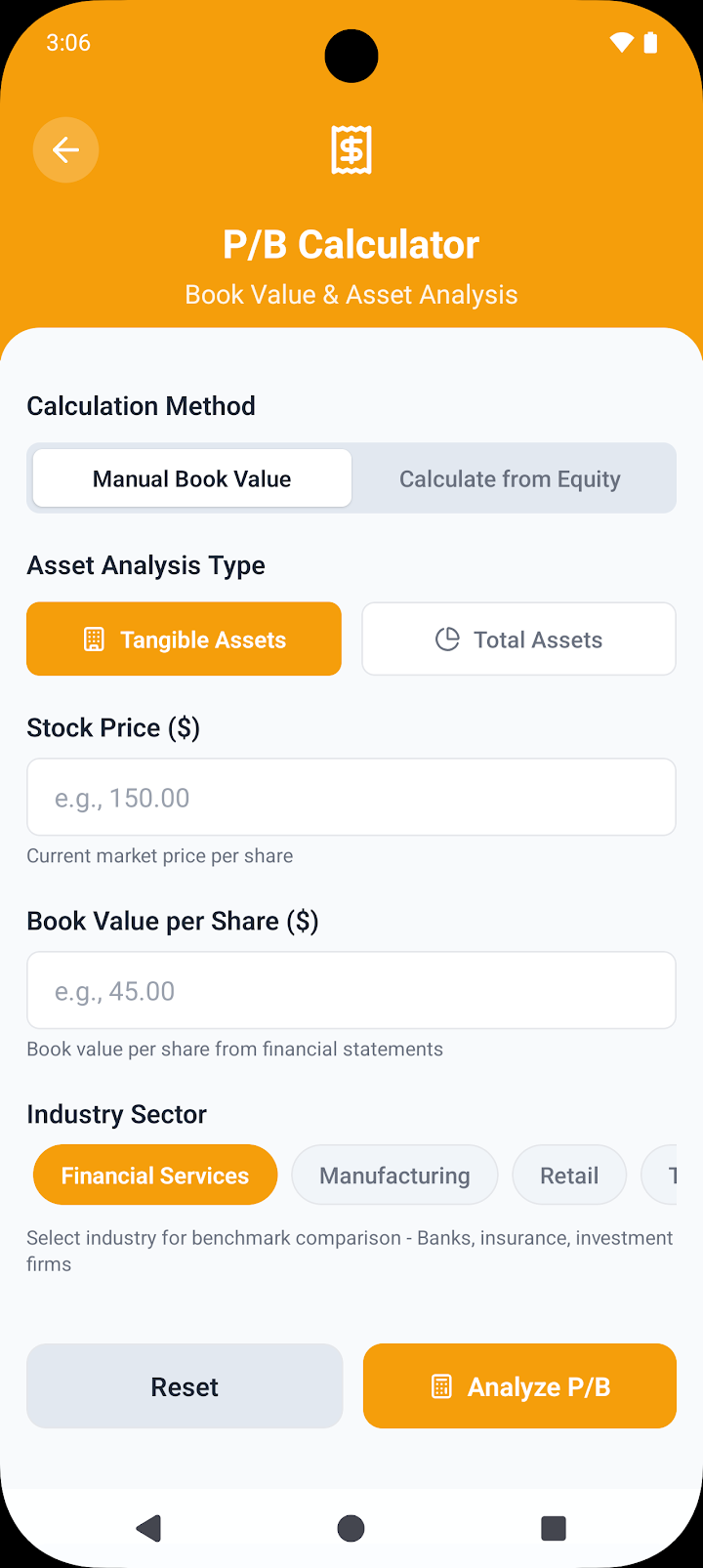 Stock Valuation Calculator screenshot