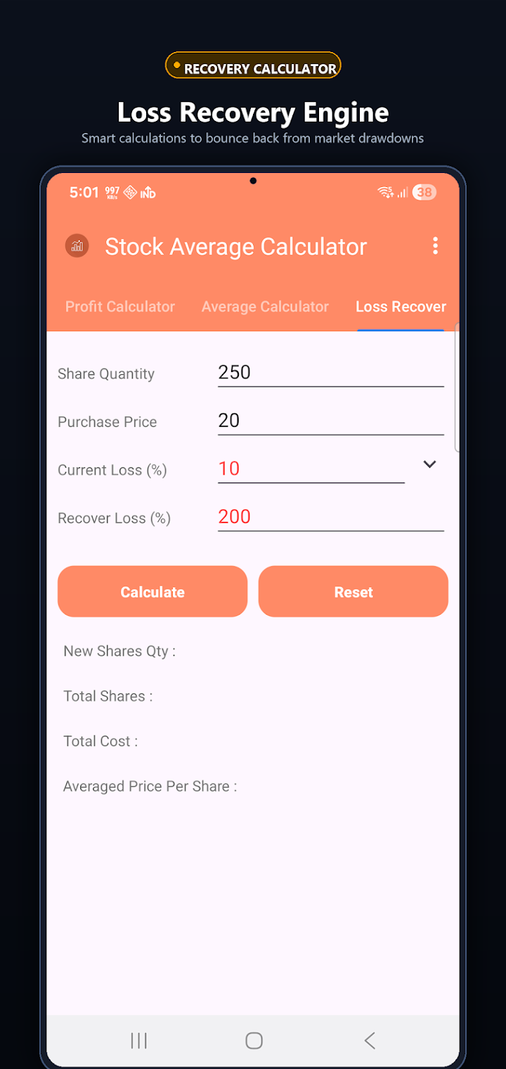 Stock Profit & Avg. Calculator screenshot