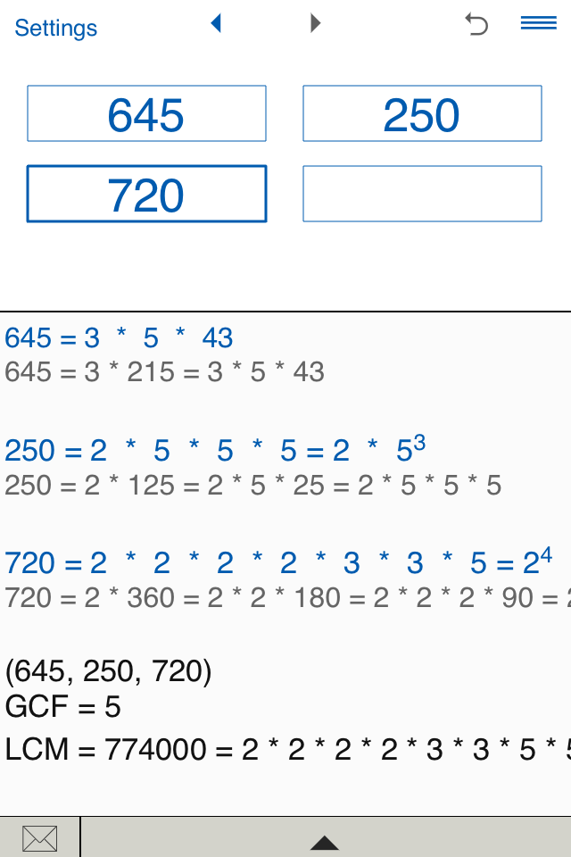 Prime Factor Calculator screenshot