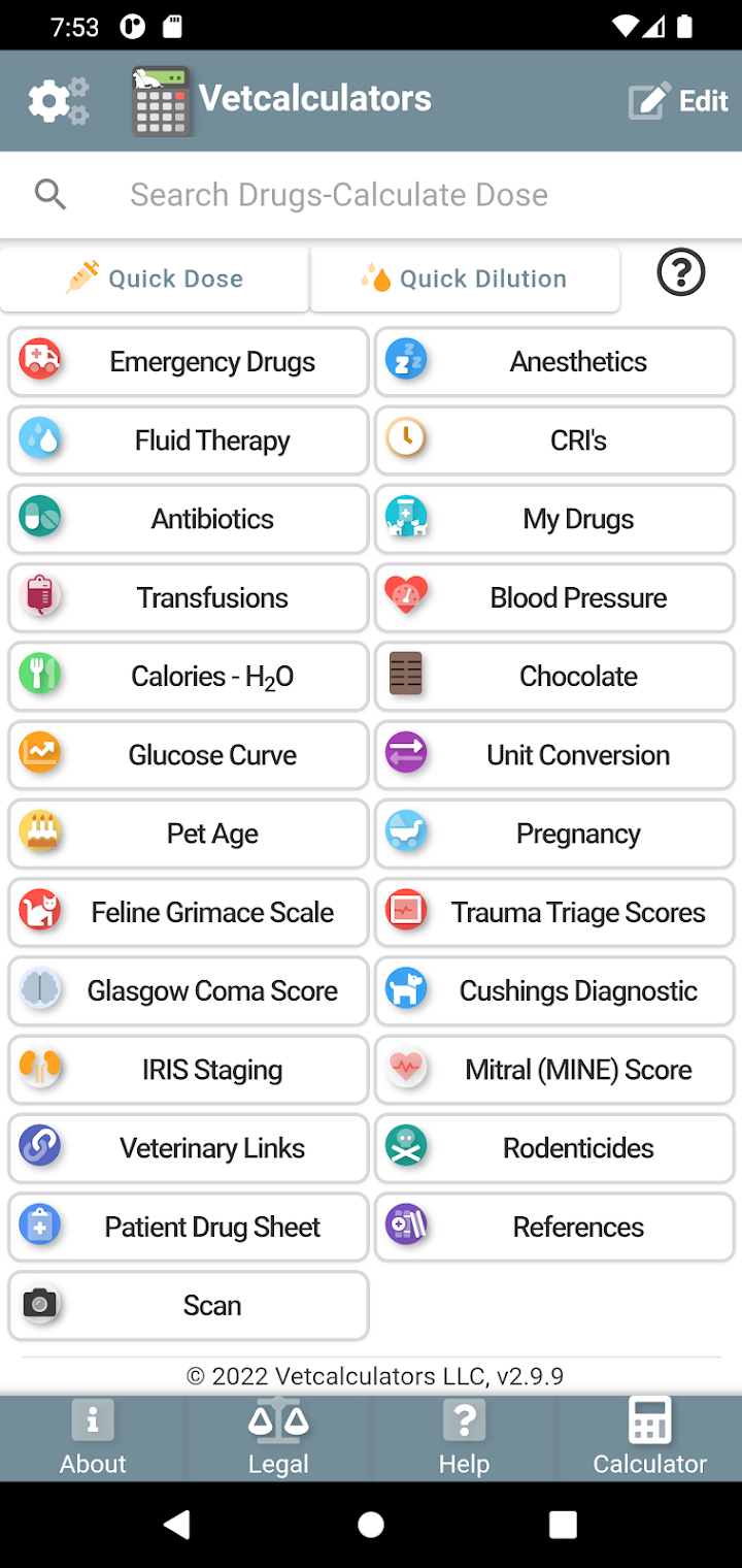 Vetcalculators screenshot