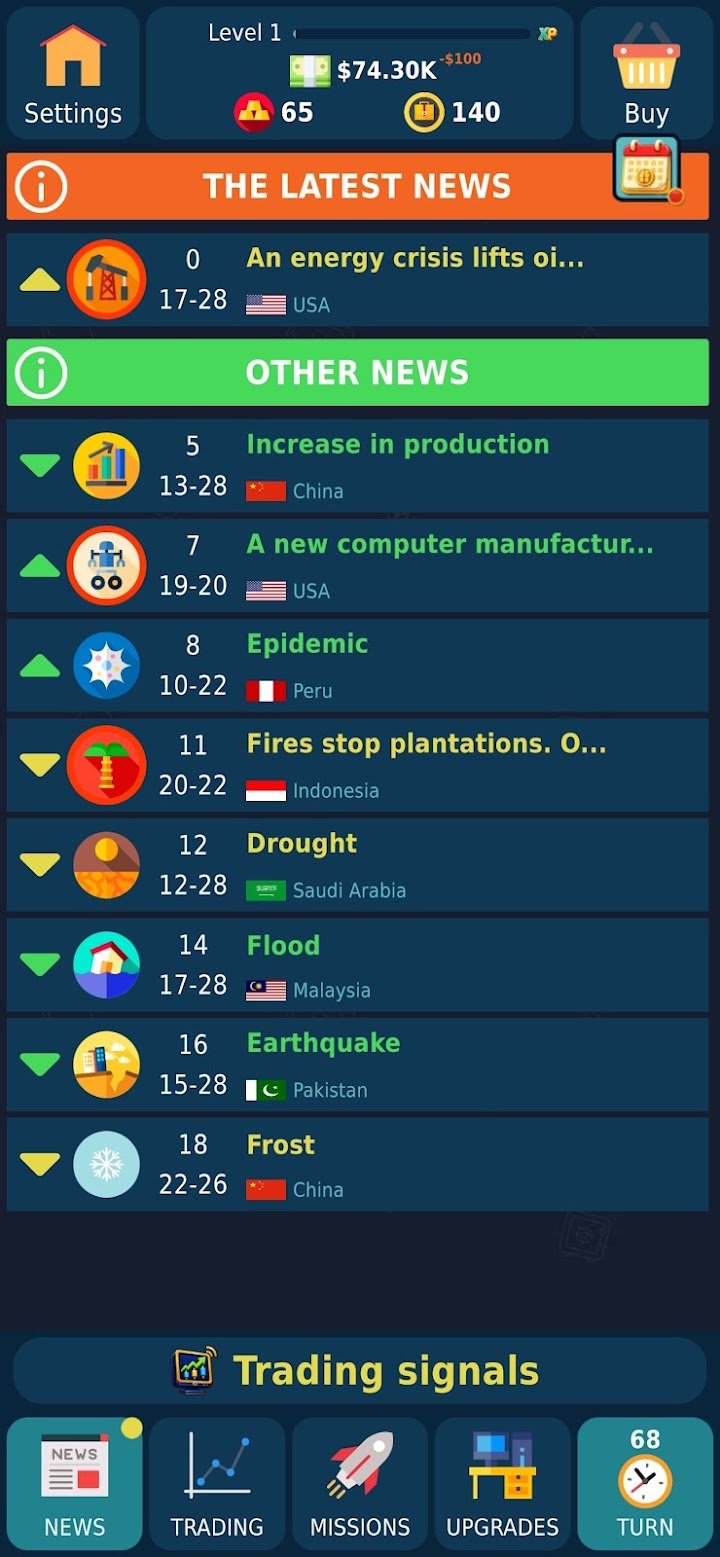 Stock Exchange Game Simulator screenshot