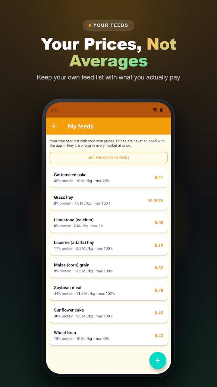 Feed Ration Calculator screenshot